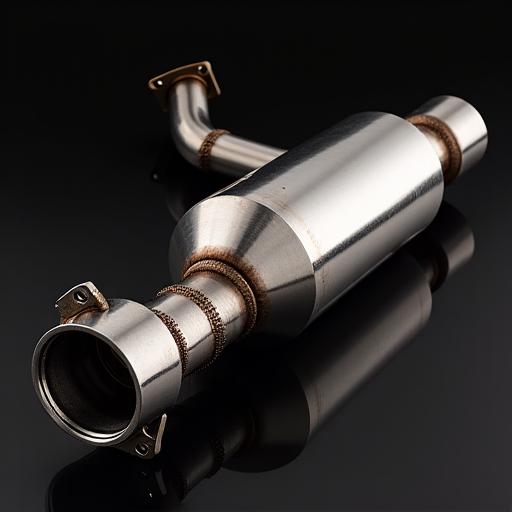 Polished stainless steel performance exhaust system.