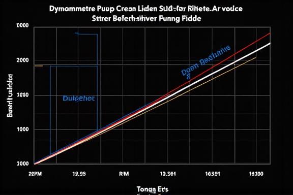 A sample dynamometer graph showing a significant increase in horsepower and torque.